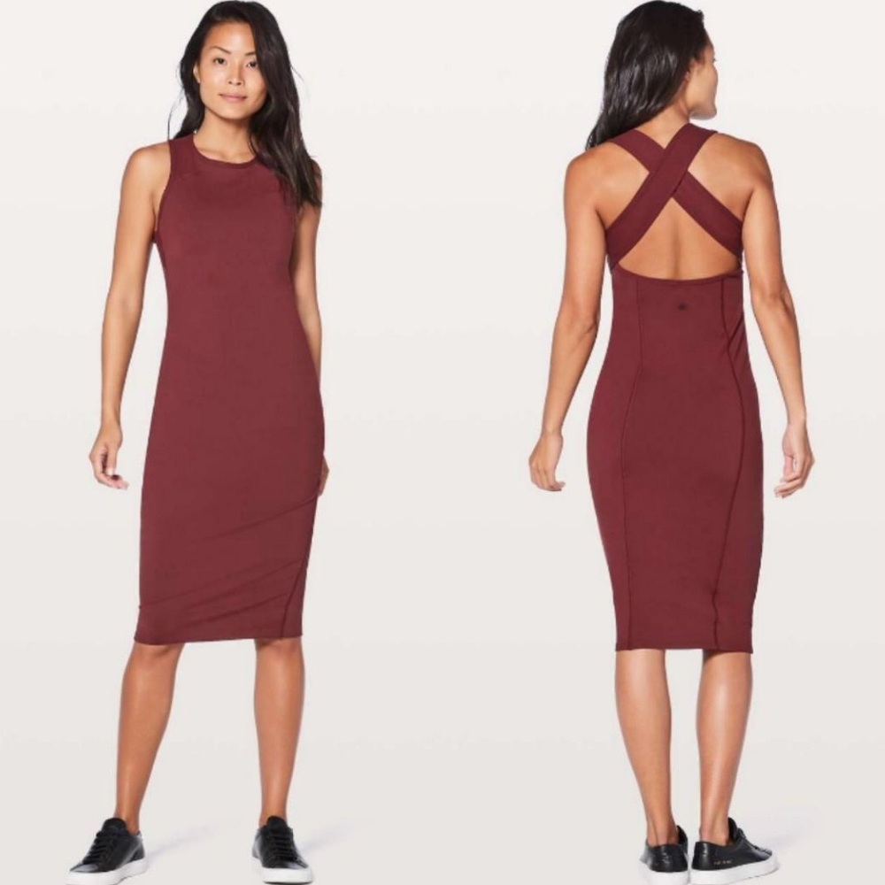 Rare lululemon Picnic Play Dress Burgundy Sleeveless Size 4